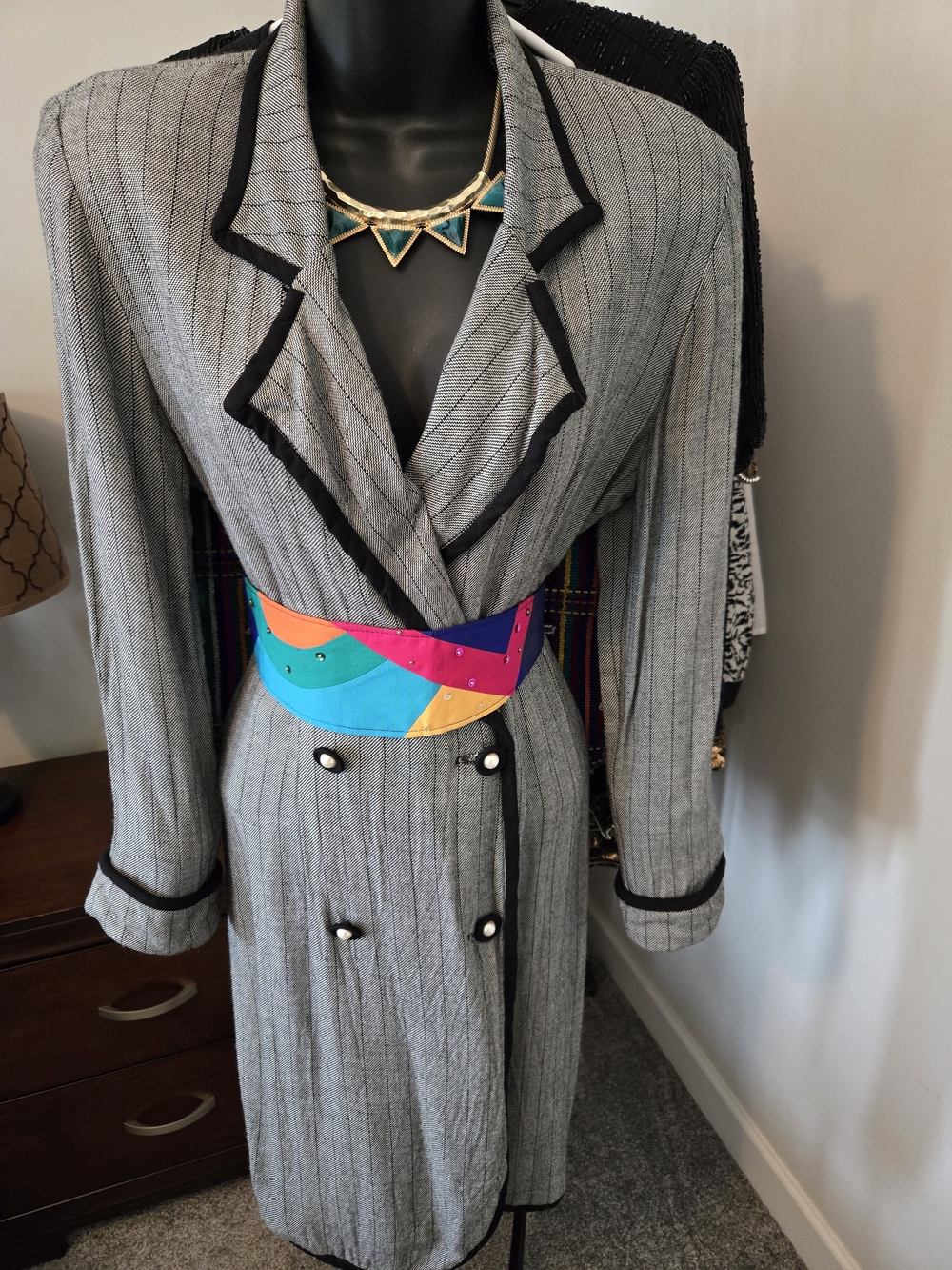 Double-Breasted Women's Coat Dress